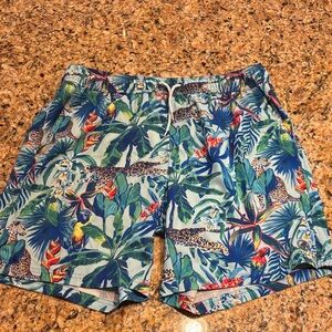 Caribbean Joe Jungle Print Athletic Shorts